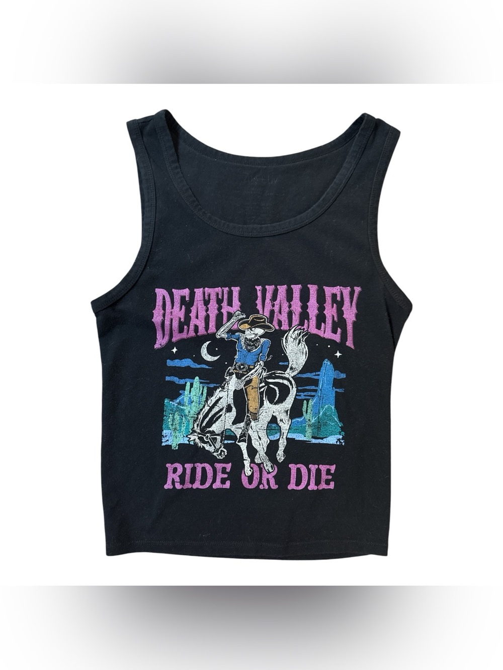 Death Valley 'Ride or Die' Graphic Tank Top - Black Women’s Size Small Western